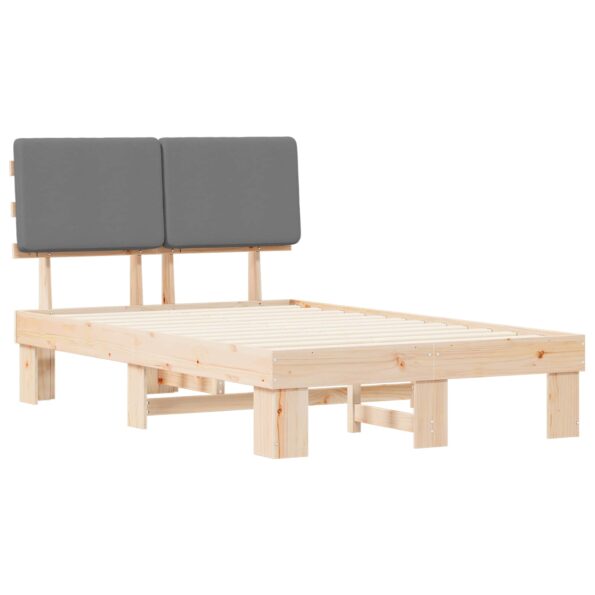 vidaXL Rám postele s čalúneným čelom Svetlosivá 120 x 200 cm – Obrázok 4