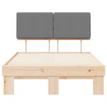 vidaXL Rám postele s čalúneným čelom Svetlosivá 120 x 200 cm – Obrázok 5