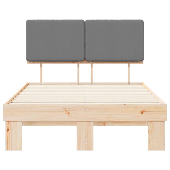 vidaXL Rám postele s čalúneným čelom Svetlosivá 120 x 200 cm – Obrázok 5