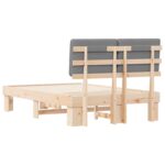 vidaXL Rám postele s čalúneným čelom Svetlosivá 120 x 200 cm – Obrázok 7