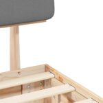 vidaXL Rám postele s čalúneným čelom Svetlosivá 120 x 200 cm – Obrázok 8