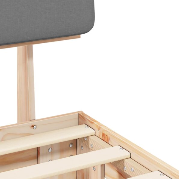 vidaXL Rám postele s čalúneným čelom Svetlosivá 120 x 200 cm – Obrázok 8