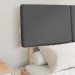vidaXL Rám postele s čalúneným čelom Tmavo šedá 120 x 200 cm – Obrázok 3
