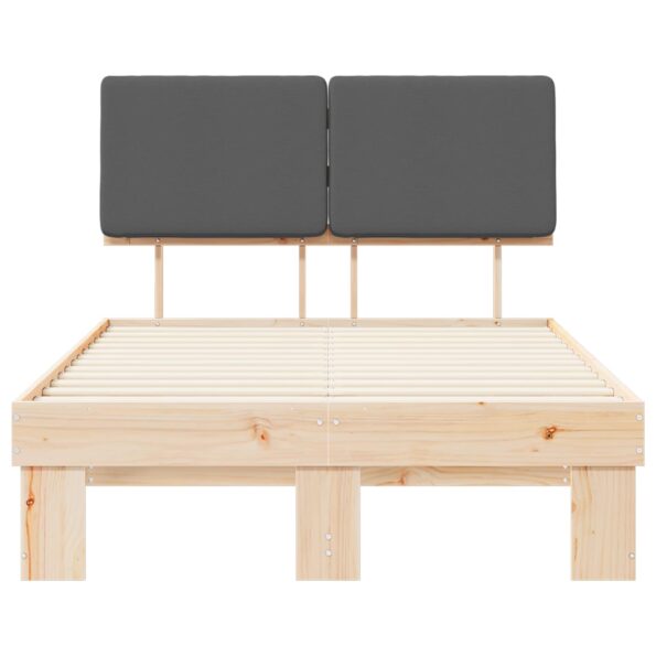 vidaXL Rám postele s čalúneným čelom Tmavo šedá 120 x 200 cm – Obrázok 5