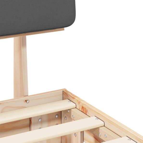 vidaXL Rám postele s čalúneným čelom Tmavo šedá 120 x 200 cm – Obrázok 8