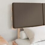 vidaXL Rám postele s čalúneným čelom Sivohnedá 120 x 200 cm – Obrázok 3