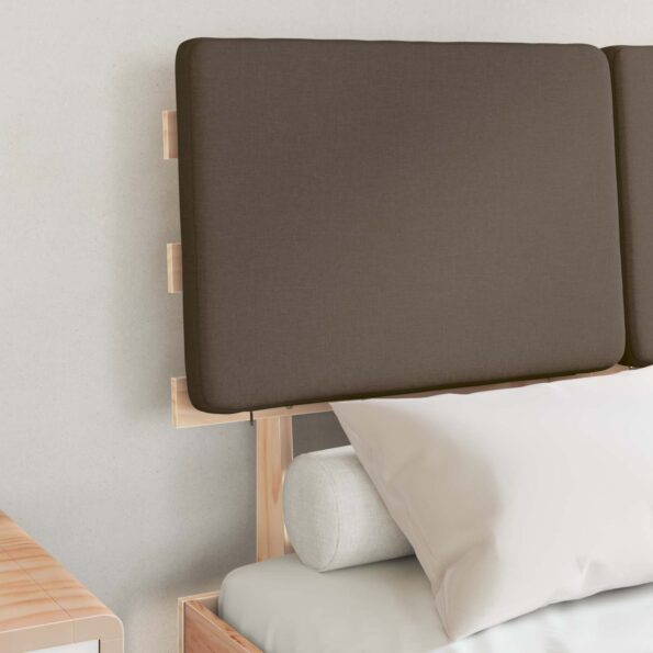vidaXL Rám postele s čalúneným čelom Sivohnedá 120 x 200 cm – Obrázok 3