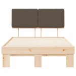 vidaXL Rám postele s čalúneným čelom Sivohnedá 120 x 200 cm – Obrázok 5