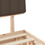 vidaXL Rám postele s čalúneným čelom Sivohnedá 140 x 190 cm – Obrázok 8