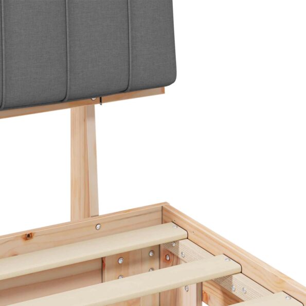 vidaXL Rám postele s čalúneným čelom Svetlosivá 135 x 190 cm – Obrázok 8