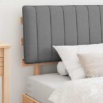 vidaXL Rám postele s čalúneným čelom Svetlosivá 100 x 200 cm – Obrázok 3