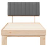 vidaXL Rám postele s čalúneným čelom Svetlosivá 100 x 200 cm – Obrázok 5