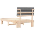 vidaXL Rám postele s čalúneným čelom Svetlosivá 100 x 200 cm – Obrázok 7