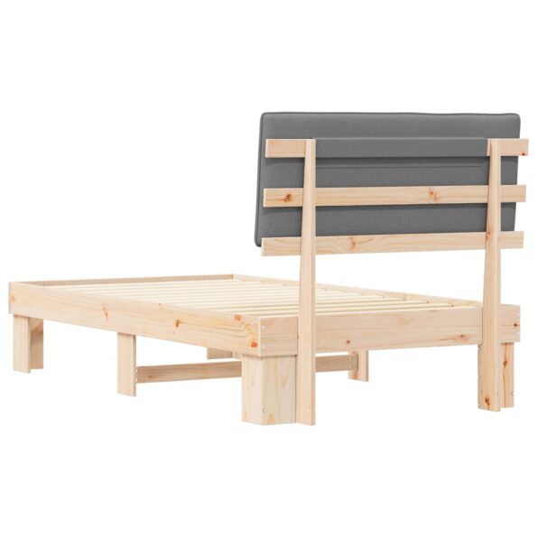 vidaXL Rám postele s čalúneným čelom Svetlosivá 100 x 200 cm – Obrázok 7