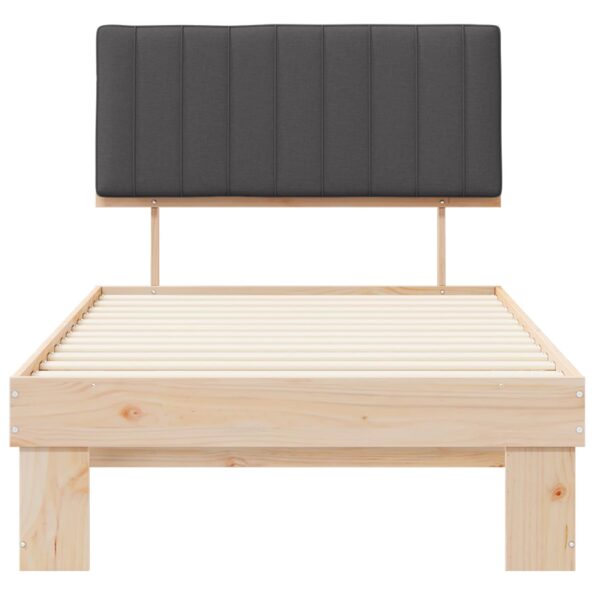 vidaXL Rám postele s čalúneným čelom Tmavo šedá 100 x 200 cm – Obrázok 5