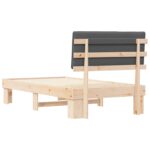 vidaXL Rám postele s čalúneným čelom Tmavo šedá 100 x 200 cm – Obrázok 7