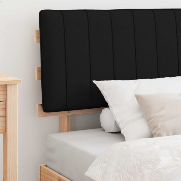 vidaXL Rám postele s čalúneným čelom Čierna 100 x 200 cm – Obrázok 3