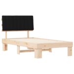 vidaXL Rám postele s čalúneným čelom Čierna 100 x 200 cm – Obrázok 4