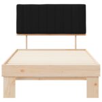 vidaXL Rám postele s čalúneným čelom Čierna 100 x 200 cm – Obrázok 5