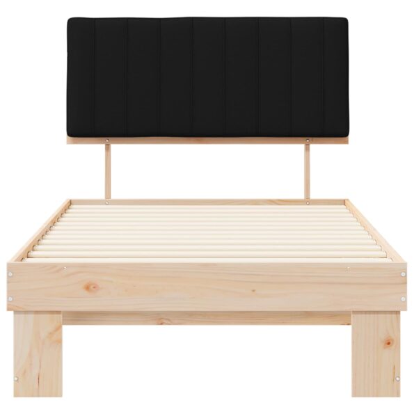 vidaXL Rám postele s čalúneným čelom Čierna 100 x 200 cm – Obrázok 5