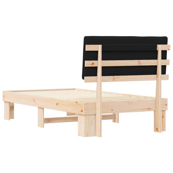 vidaXL Rám postele s čalúneným čelom Čierna 100 x 200 cm – Obrázok 7
