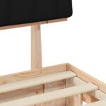 vidaXL Rám postele s čalúneným čelom Čierna 100 x 200 cm – Obrázok 8