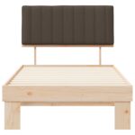 vidaXL Rám postele s čalúneným čelom Sivohnedá 100 x 200 cm – Obrázok 5