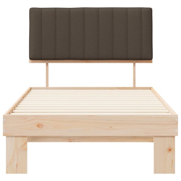 vidaXL Rám postele s čalúneným čelom Sivohnedá 100 x 200 cm – Obrázok 5