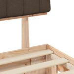 vidaXL Rám postele s čalúneným čelom Sivohnedá 100 x 200 cm – Obrázok 8