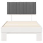 vidaXL Rám postele s čalúneným čelom Svetlosivá 100 x 200 cm – Obrázok 5