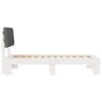 vidaXL Rám postele s čalúneným čelom Svetlosivá 100 x 200 cm – Obrázok 6