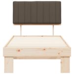 vidaXL Rám postele s čalúneným čelom Sivohnedá 90 x 200 cm – Obrázok 5