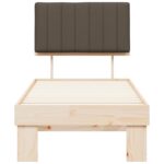 vidaXL Rám postele s čalúneným čelom Sivohnedá 80 x 200 cm – Obrázok 5