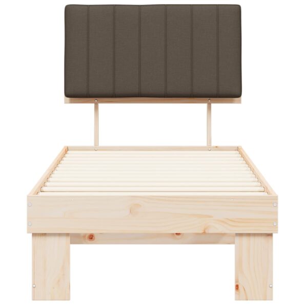 vidaXL Rám postele s čalúneným čelom Sivohnedá 80 x 200 cm – Obrázok 5