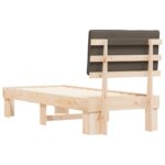 vidaXL Rám postele s čalúneným čelom Sivohnedá 80 x 200 cm – Obrázok 7