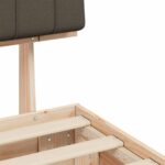 vidaXL Rám postele s čalúneným čelom Sivohnedá 80 x 200 cm – Obrázok 8