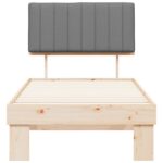 vidaXL Rám postele s čalúneným čelom Svetlosivá 90 x 190 cm – Obrázok 5