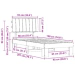 vidaXL Rám postele s čalúneným čelom Čierna 90 x 190 cm – Obrázok 11