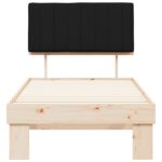 vidaXL Rám postele s čalúneným čelom Čierna 90 x 190 cm – Obrázok 5