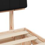 vidaXL Rám postele s čalúneným čelom Čierna 90 x 190 cm – Obrázok 8