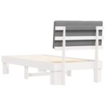 vidaXL Rám postele s čalúneným čelom Svetlosivá 90 x 190 cm – Obrázok 7