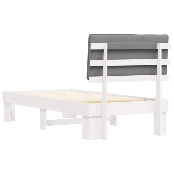 vidaXL Rám postele s čalúneným čelom Svetlosivá 90 x 190 cm – Obrázok 7