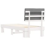 vidaXL Rám postele s čalúneným čelom Svetlosivá 75 x 190 cm – Obrázok 7