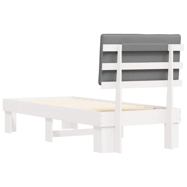 vidaXL Rám postele s čalúneným čelom Svetlosivá 75 x 190 cm – Obrázok 7