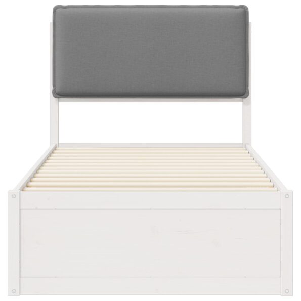 vidaXL Rám postele s čalúneným čelom Svetlosivá 90 x 190 cm – Obrázok 5