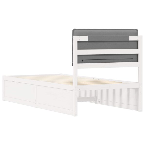 vidaXL Rám postele s čalúneným čelom Svetlosivá 90 x 190 cm – Obrázok 7