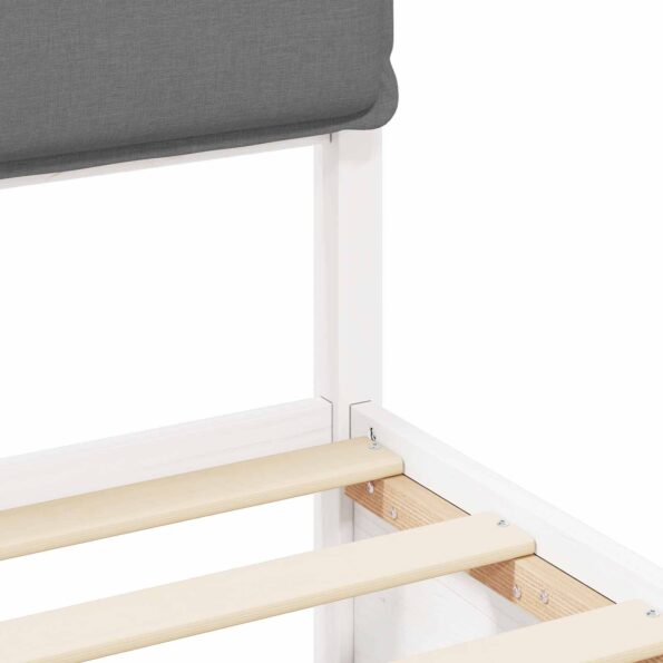 vidaXL Rám postele s čalúneným čelom Svetlosivá 90 x 190 cm – Obrázok 8