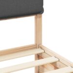 vidaXL Rám postele s čalúneným čelom Tmavo šedá 75 x 190 cm – Obrázok 8