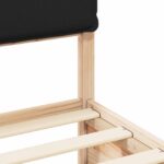 vidaXL Rám postele s čalúneným čelom Čierna 75 x 190 cm – Obrázok 8