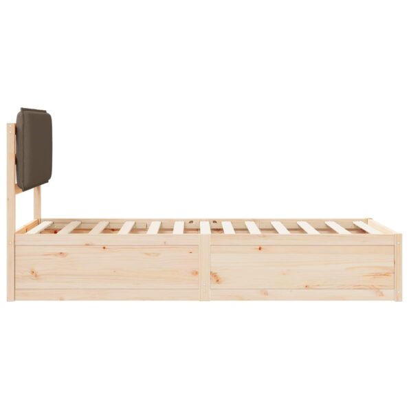 vidaXL Rám postele s čalúneným čelom Sivohnedá 75 x 190 cm – Obrázok 6